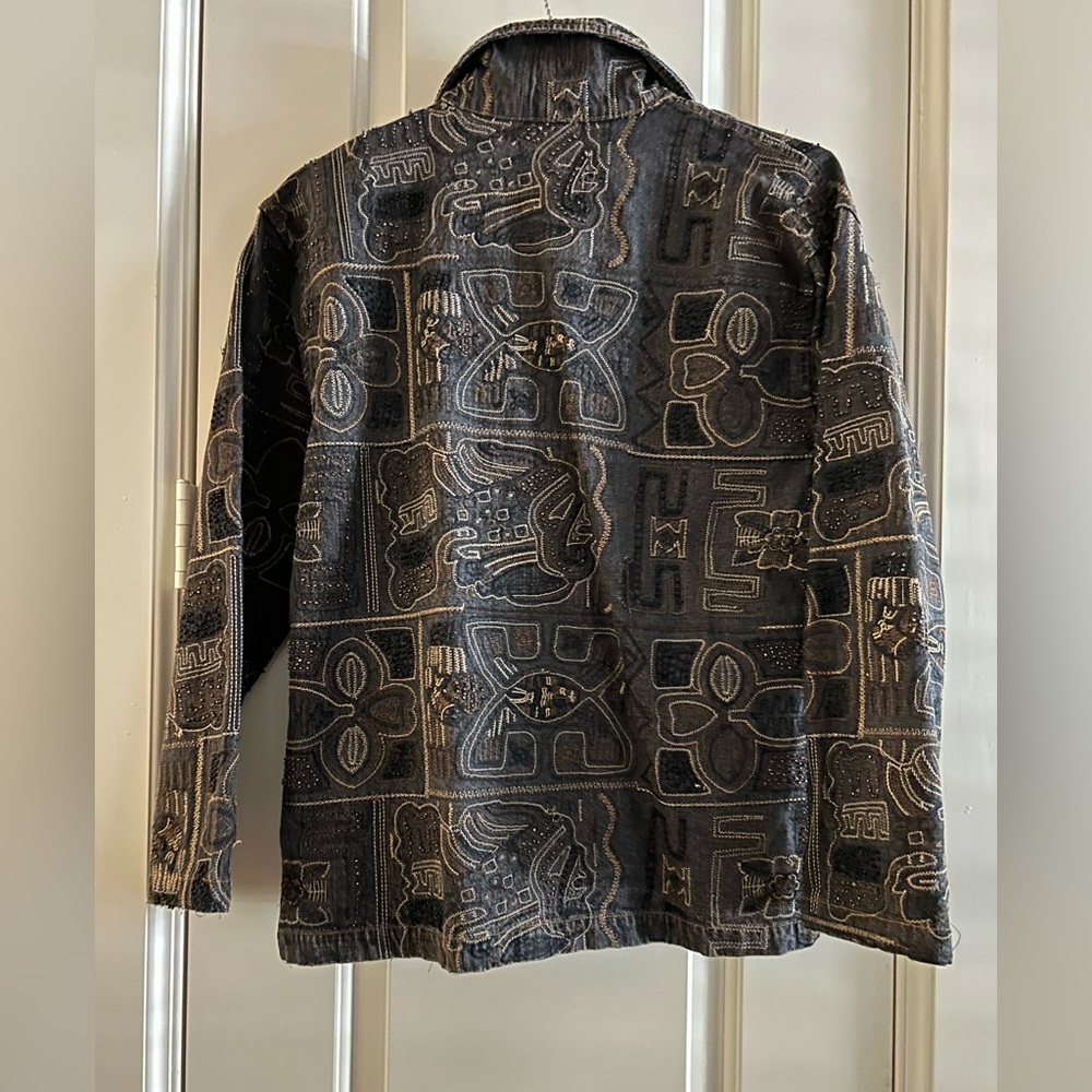 Chico’s Super Cute Pattern! Stitching And Beads T… - image 2